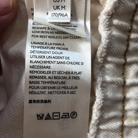 NWOT Free People Loose Thoughts Ivory Denim Jacket - Picture 14 of 15